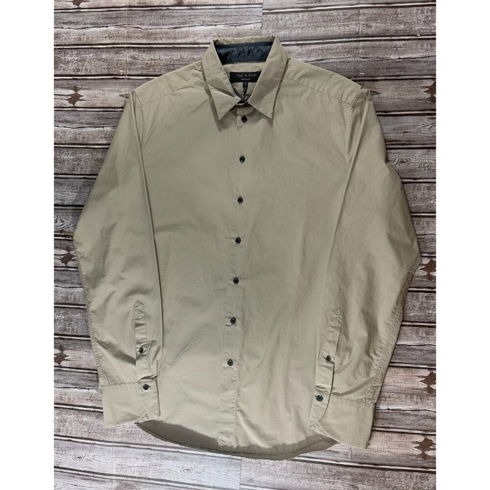 RAG & BONE Tailored fit dress Shirt size 16 color Beige NWOT